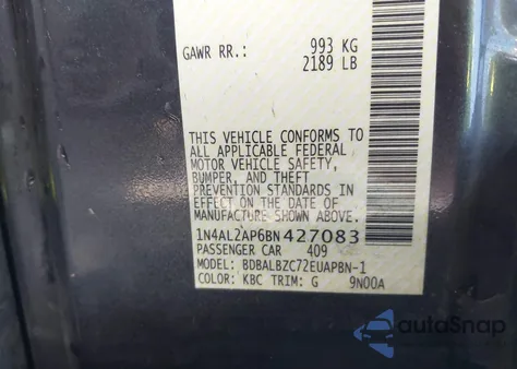 2011 Nissan Altima 2.5 S from USA, damaged, VIN 1N4AL2AP6BN427083